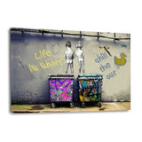 Leinwandbild - LIFE IS SHORT - Hustling Sharks
