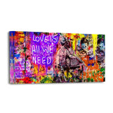 Leinwandbild - LOVE IS ALL WE NEED - Hustling Sharks