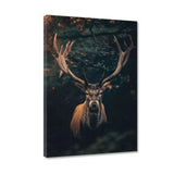 Moody Deer - Leinwandbild mit Schattenfuge "schwarz"