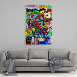 Leinwandbild mit Hintergrund 1 - COLORFUL DETAILS - Hustling Sharks