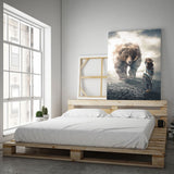 Leinwandbild mit Hintergrund 1 - Great Grizzly - Hustling Sharks