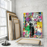 Leinwandbild mit Hintergrund 1 - LOVE IS THE ANSWER - Hustling Sharks