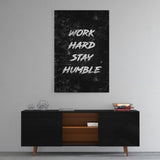 Leinwandbild mit Hintergrund 1 - WORK HARD - Hustling Sharks