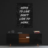 Leinwandbild mit Hintergrund 1 - WORK TO LIVE - Hustling Sharks