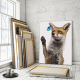 Leinwandbild mit Hintergrund 2 - Catching Fox - Hustling Sharks
