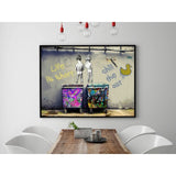 Leinwandbild mit Hintergrund 2 - LIFE IS SHORT - Hustling Sharks