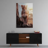 Leinwandbild mit Hintergrund 2 - Lioness - Hustling Sharks