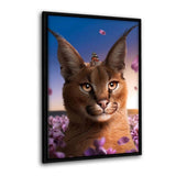 Leinwandbild mit Schattenfuge "schwarz" - Caracal Flowers - Hustling Sharks