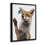 Leinwandbild mit Schattenfuge "schwarz" - Catching Fox - Hustling Sharks