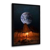 Leinwandbild mit Schattenfuge "schwarz" - LOOK - Hustling Sharks