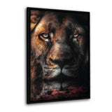 Leinwandbild mit Schattenfuge "schwarz" - Lion Scar - Hustling Sharks