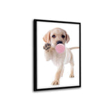 Leinwandbild mit Schattenfuge "schwarz" - Puppy Gum - Hustling Sharks