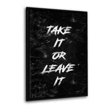 Leinwandbild mit Schattenfuge "schwarz" - TAKE IT - Hustling Sharks