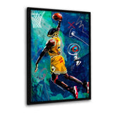 Leinwandbild mit Schattenfuge "schwarz" - THE BALLER - Hustling Sharks
