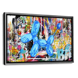 Leinwandbild mit Schattenfuge "silber" - BALLOON DOG - Hustling Sharks
