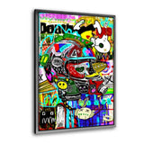Leinwandbild mit Schattenfuge "silber" - COLORFUL DETAILS - Hustling Sharks