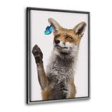 Leinwandbild mit Schattenfuge "silber" - Catching Fox - Hustling Sharks