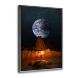 Leinwandbild mit Schattenfuge "silber" - LOOK - Hustling Sharks