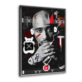 Leinwandbild mit Schattenfuge "silber" - ON MY MIND - Hustling Sharks