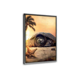 Leinwandbild mit Schattenfuge "silber" - Lazy Tortoise - Hustling Sharks