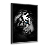 Leinwandbild mit Schattenfuge "silber" - Wild One V - Hustling Sharks