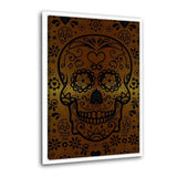 Leinwandbild mit Schattenfuge "weiß" - Gold Sugar Skull - Hustling Sharks
