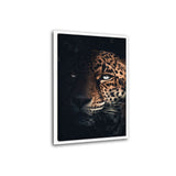Leinwandbild mit Schattenfuge "weiß" - Wilder Jaguar - Hustling Sharks