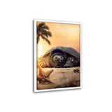 Leinwandbild mit Schattenfuge "weiß" - Lazy Tortoise - Hustling Sharks