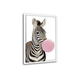 Leinwandbild mit Schattenfuge "weiß" - Zebra Gum - Hustling Sharks