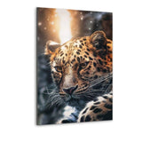 Leopard Face- Alu-Dibond Bild - Hustling Sharks