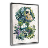 Life and Death - Leinwandbild mit Schattenfuge "silber" - Hustling Sharks