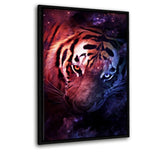 Lighted Tiger - Leinwandbild mit Schattenfuge "schwarz" - Hustling Sharks