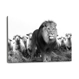 Lion Among Sheep - Alu-Dibond Bild - Hustling Sharks