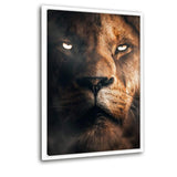 Lion Face - Leinwandbild mit Schattenfuge "weiß" - Hustling Sharks