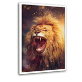 Lion Power - Leinwandbild mit Schattenfuge "weiß" - Hustling Sharks