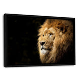 Lion View - Leinwandbild mit Schattenfuge "schwarz" - Hustling Sharks