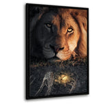 Lion Fossil - Leinwandbild mit Schattenfuge "schwarz" - Hustling Sharks