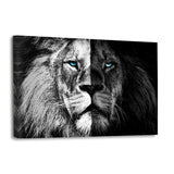 Lion b/w - Leinwandbild - Hustling Sharks