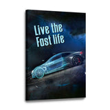 LIVE THE FAST LIFE - Leinwandbild - Hustling Sharks