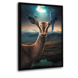 Look Me In The Eyes - Leinwandbild mit Schattenfuge "schwarz" - Hustling Sharks