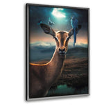 Look Me In The Eyes - Leinwandbild mit Schattenfuge "silber" - Hustling Sharks