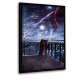 Look Out - Leinwandbild mit Schattenfuge "schwarz" - Hustling Sharks