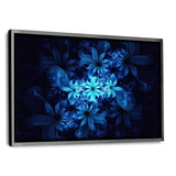 Luminous Flowers - Leinwandbild mit Schattenfuge "silber" - Hustling Sharks