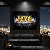 HODL - Wandbild mit Hintergrund 1 - Hustling Sharks