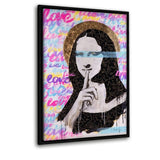 MONA_S SECRET - Leinwandbild mit Schattenfuge "schwarz" - Hustling Sharks