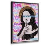 MONA_S SECRET - Leinwandbild mit Schattenfuge "silber" - Hustling Sharks