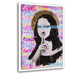 MONA_S SECRET - Leinwandbild mit Schattenfuge "weiß" - Hustling Sharks