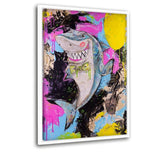 MONEY SHARK - Leinwandbild mit Schattenfuge "weiß" - Hustling Sharks