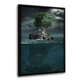 Magic Tree - Leinwandbild mit Schattenfuge "schwarz" - Hustling Sharks