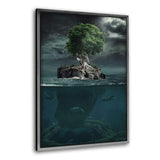 Magic Tree - Leinwandbild mit Schattenfuge "silber" - Hustling Sharks